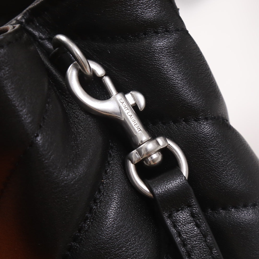 Saint Laurent Loulou Toy Strap Bag in Quilted Leather - Black