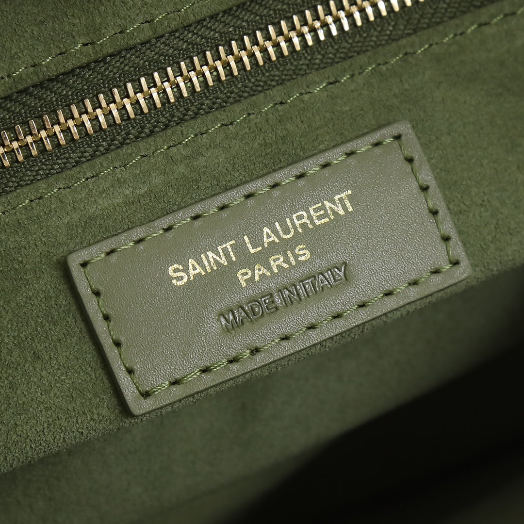 Saint Laurent Le 5 à 7 Small Hobo Bag in Sage Green Leather