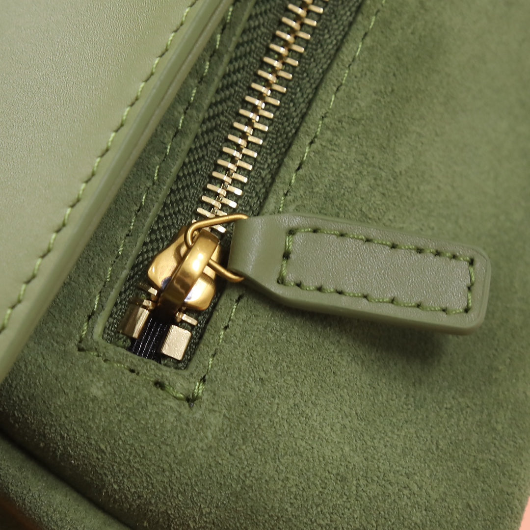 Saint Laurent Le 5 à 7 Small Hobo Bag in Sage Green Leather