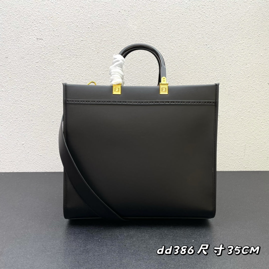 Fendi x Versace Fendace Sunshine Medium Shopper Bag - Black &amp; Gold