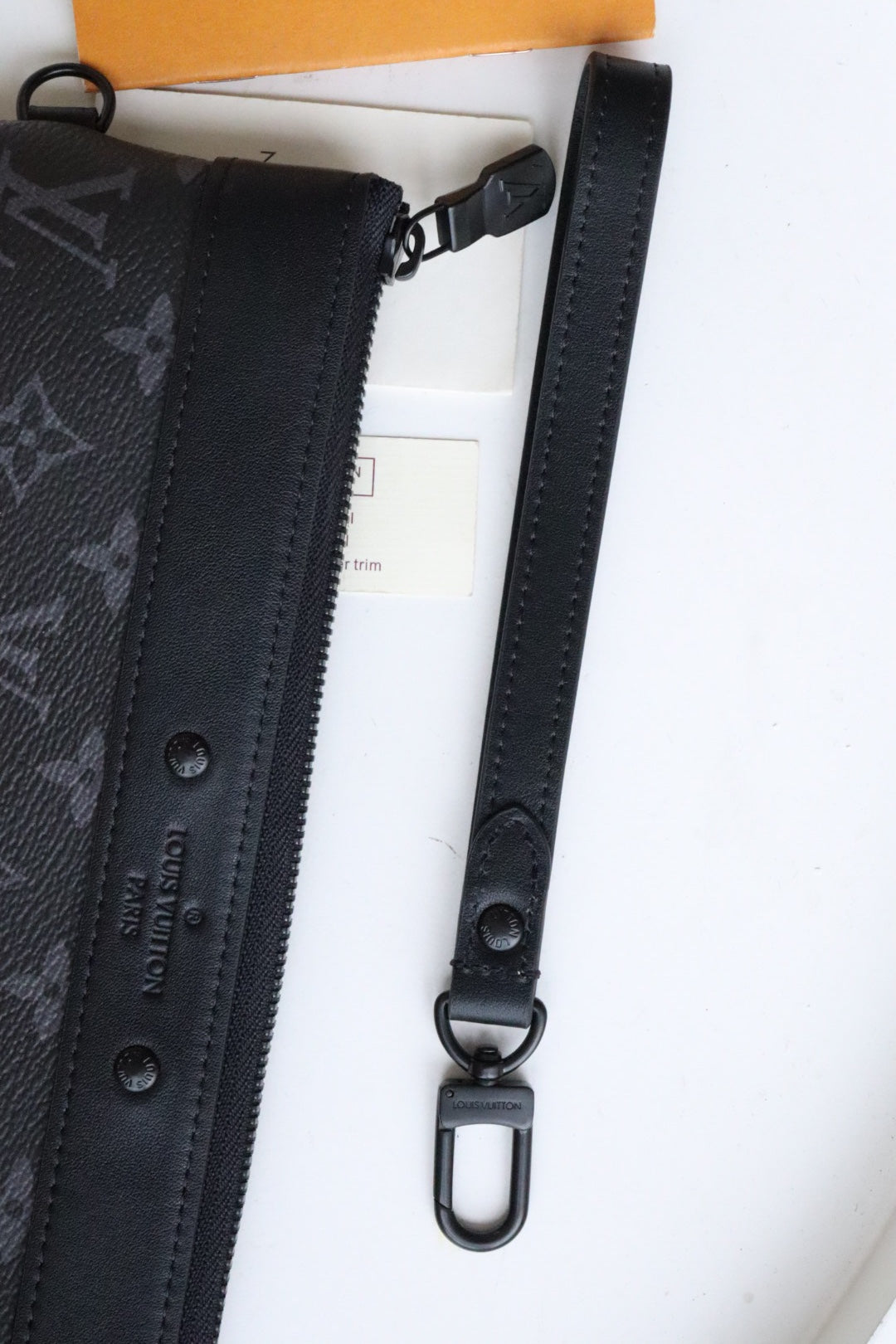 Louis Vuitton Pochette Voyage MM Monogram Eclipse Canvas Clutch Bag