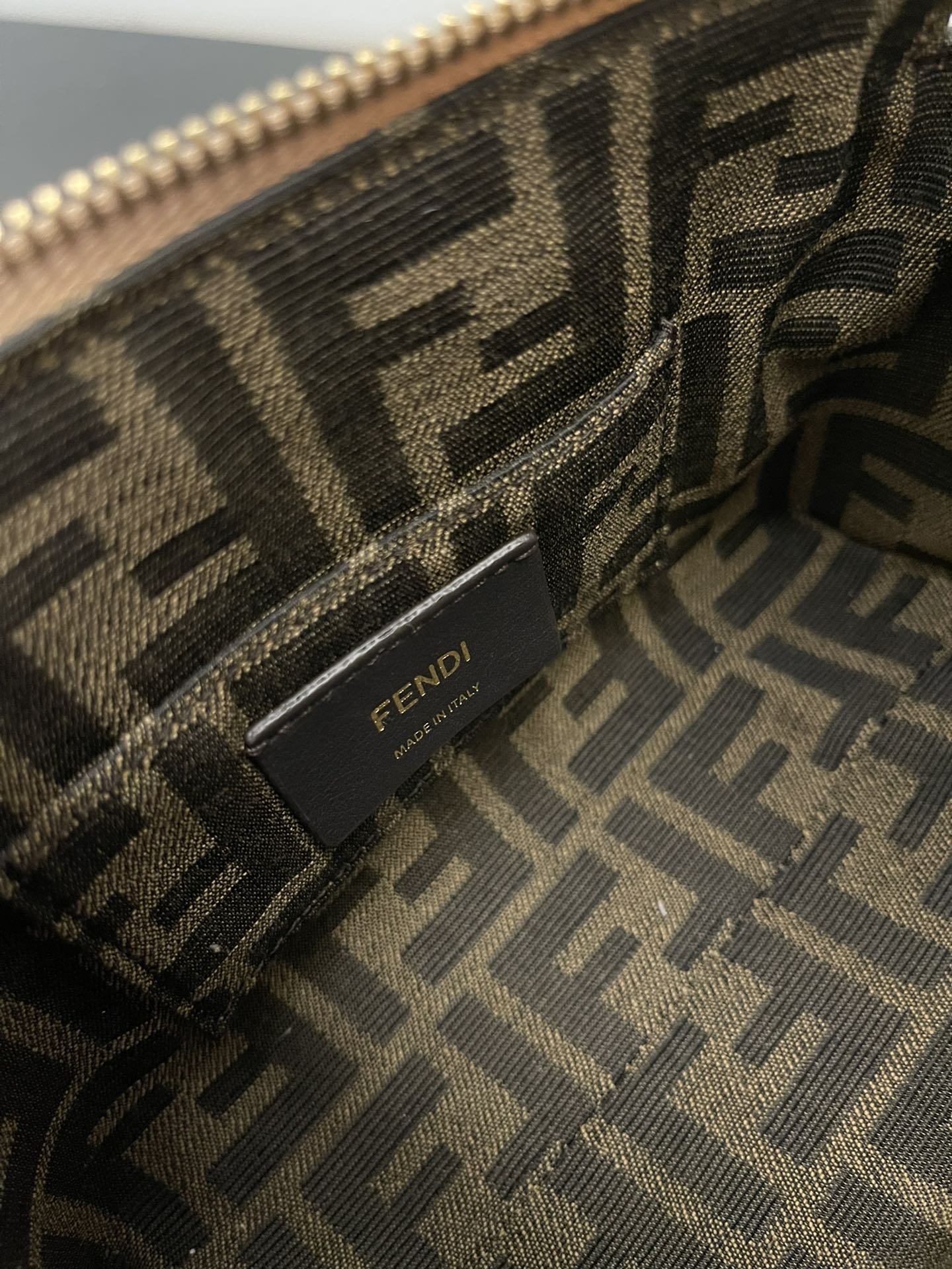 Fendi By The Way Mini Boston Bag - Beige Leather with Tortoiseshell Handles