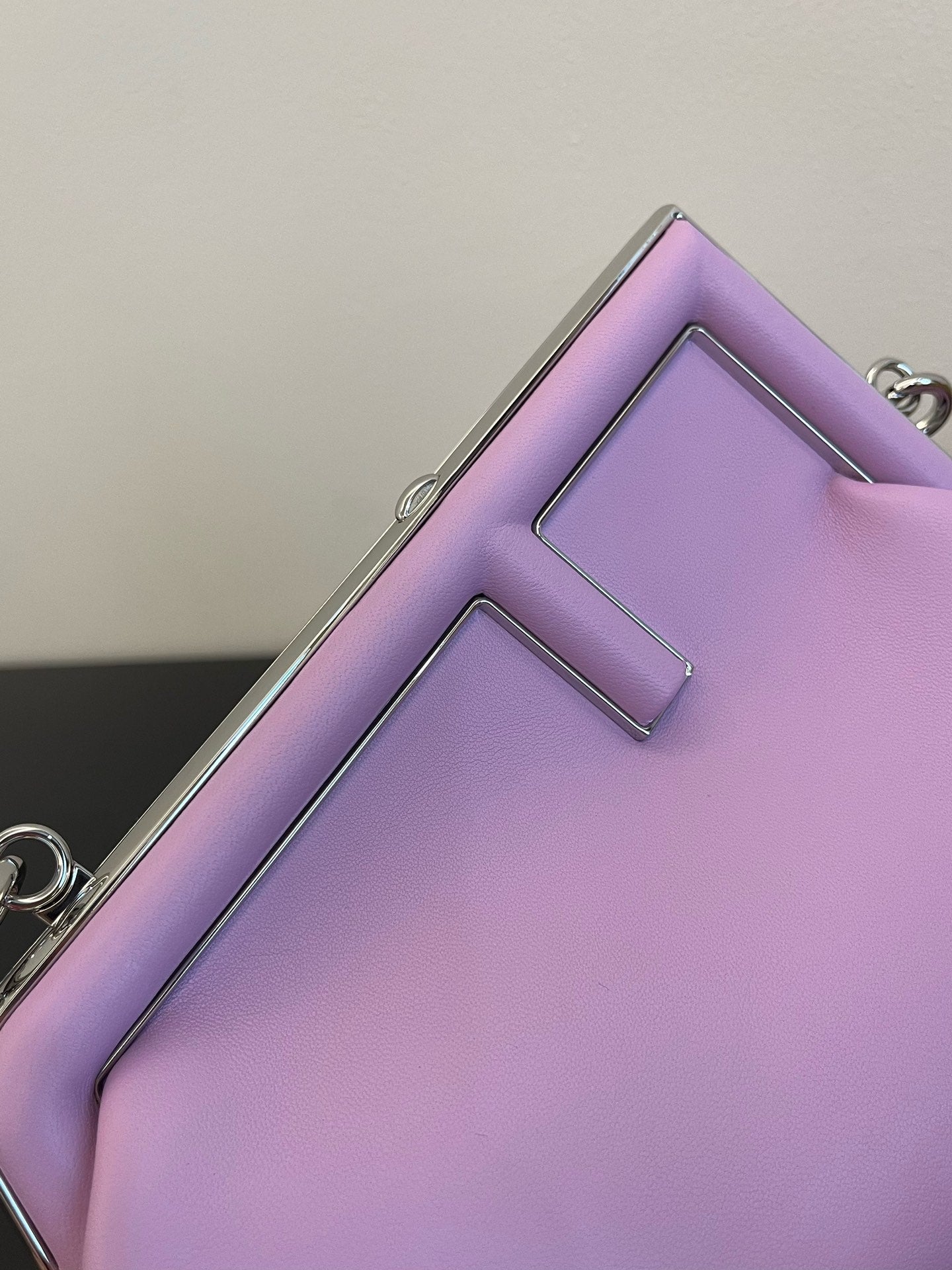 Fendi First Small Lilac Nappa Leather Bag with Detachable Strap