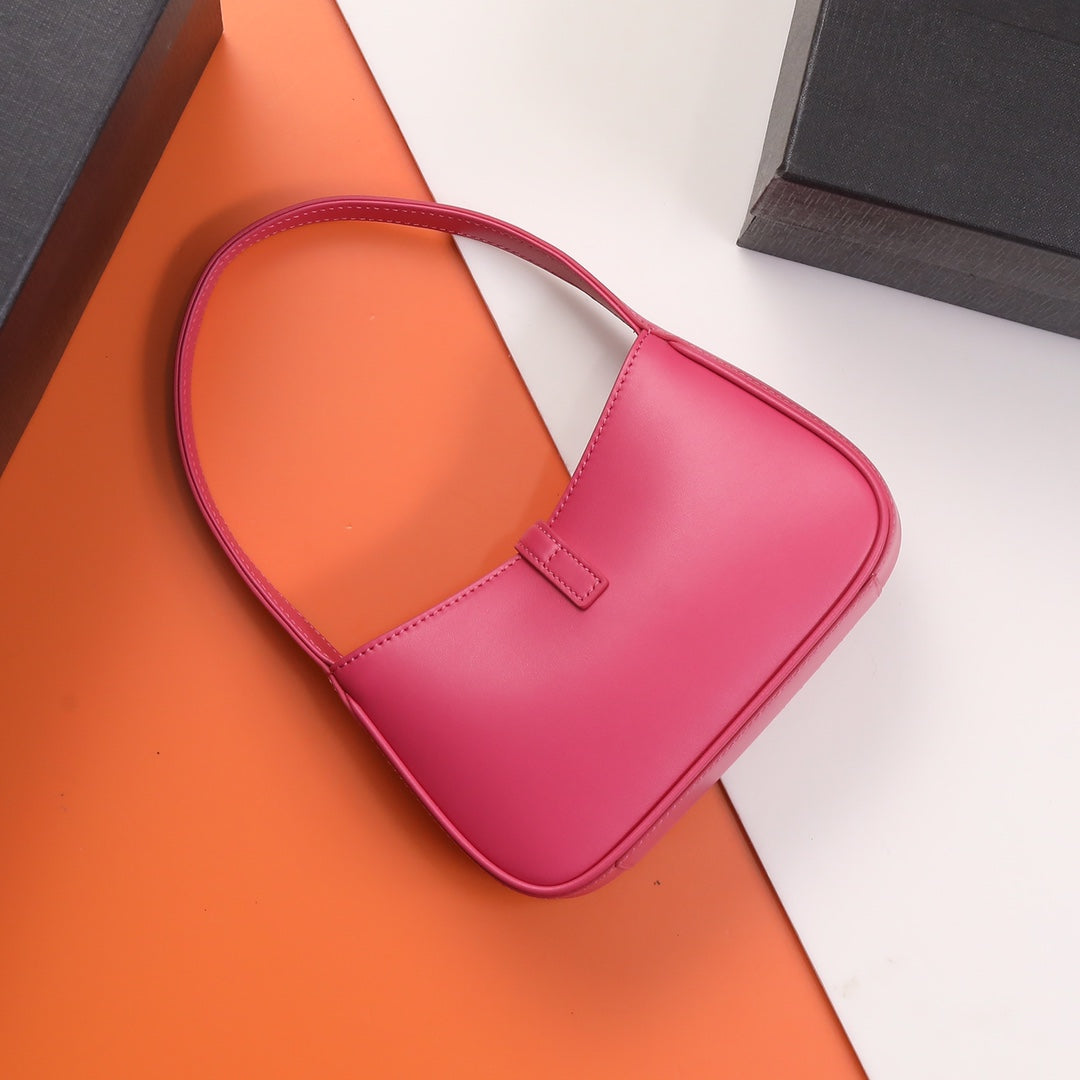 Saint Laurent Le 5 à 7 Mini Hobo Bag in Fuchsia Pink Leather