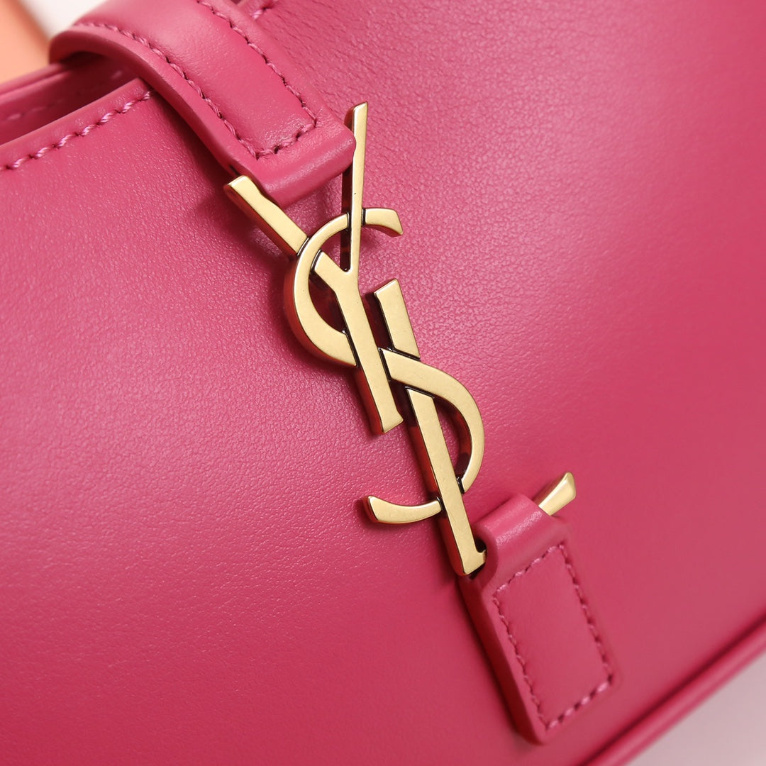 Saint Laurent Le 5 à 7 Mini Hobo Bag in Fuchsia Pink Leather