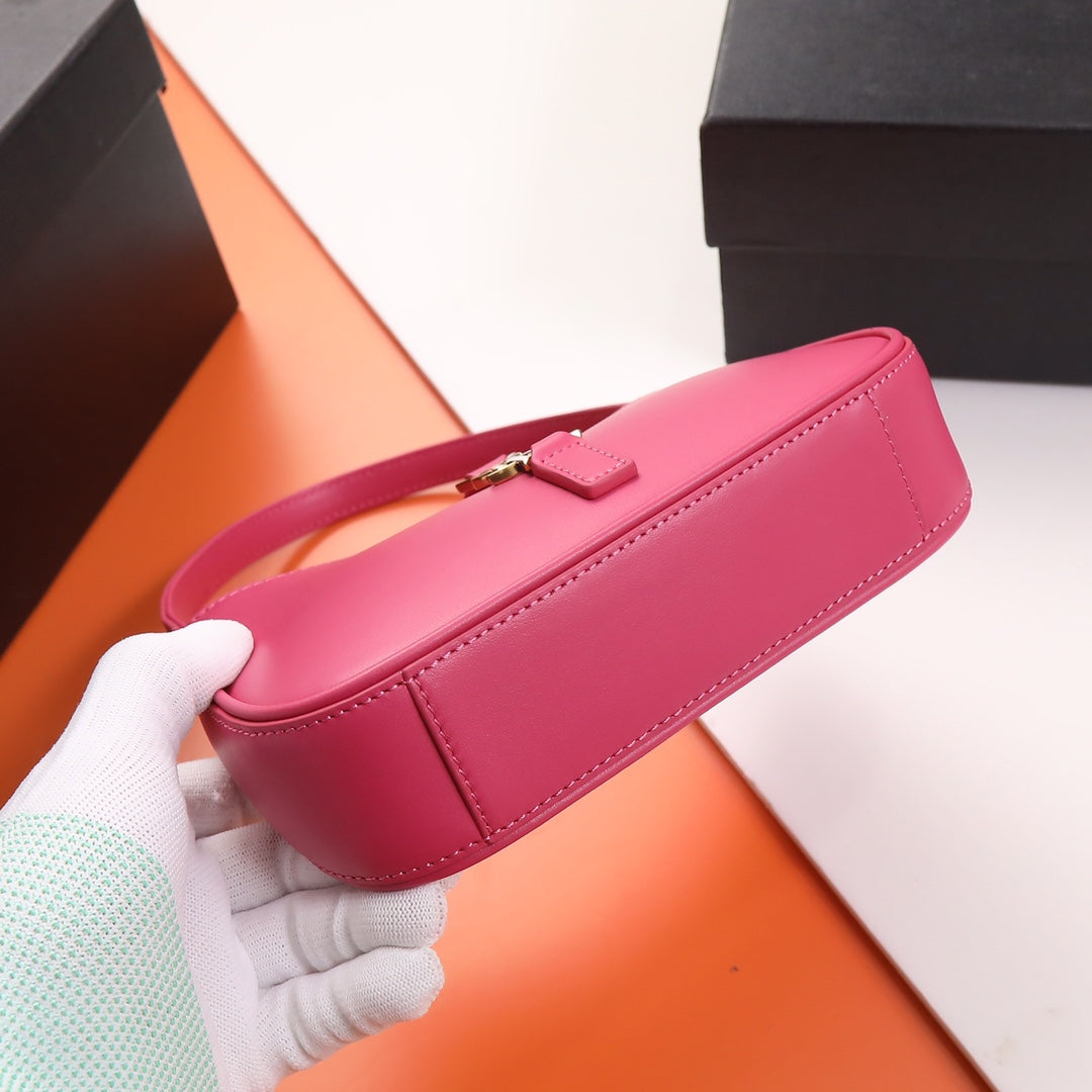 Saint Laurent Le 5 à 7 Mini Hobo Bag in Fuchsia Pink Leather