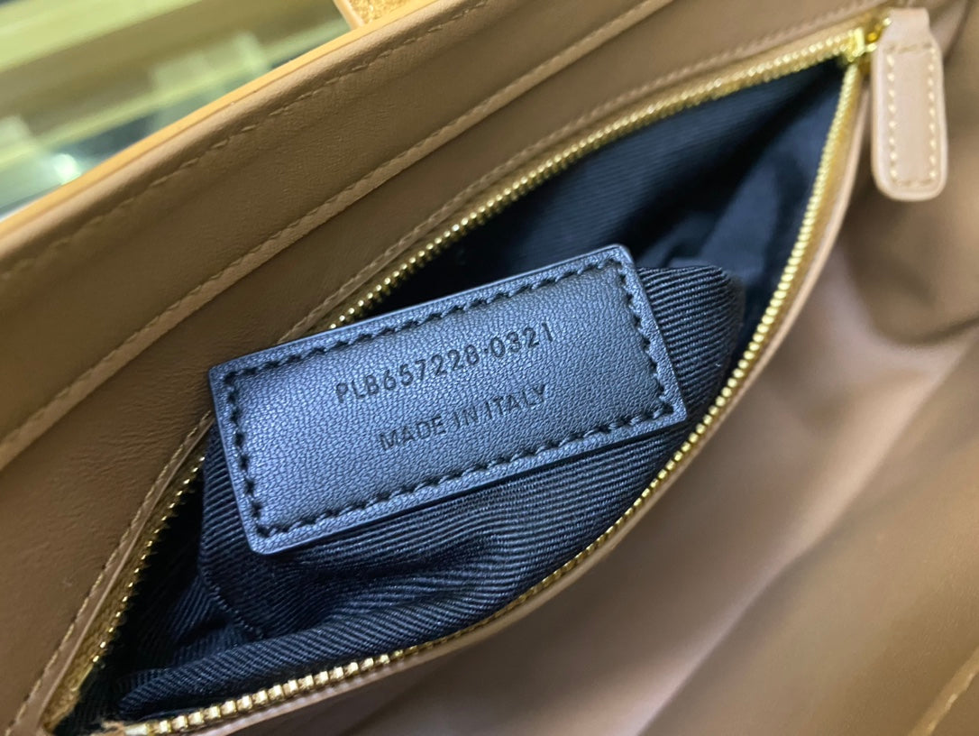 Saint Laurent Le 5 à 7 Suede Hobo Bag - Tan
