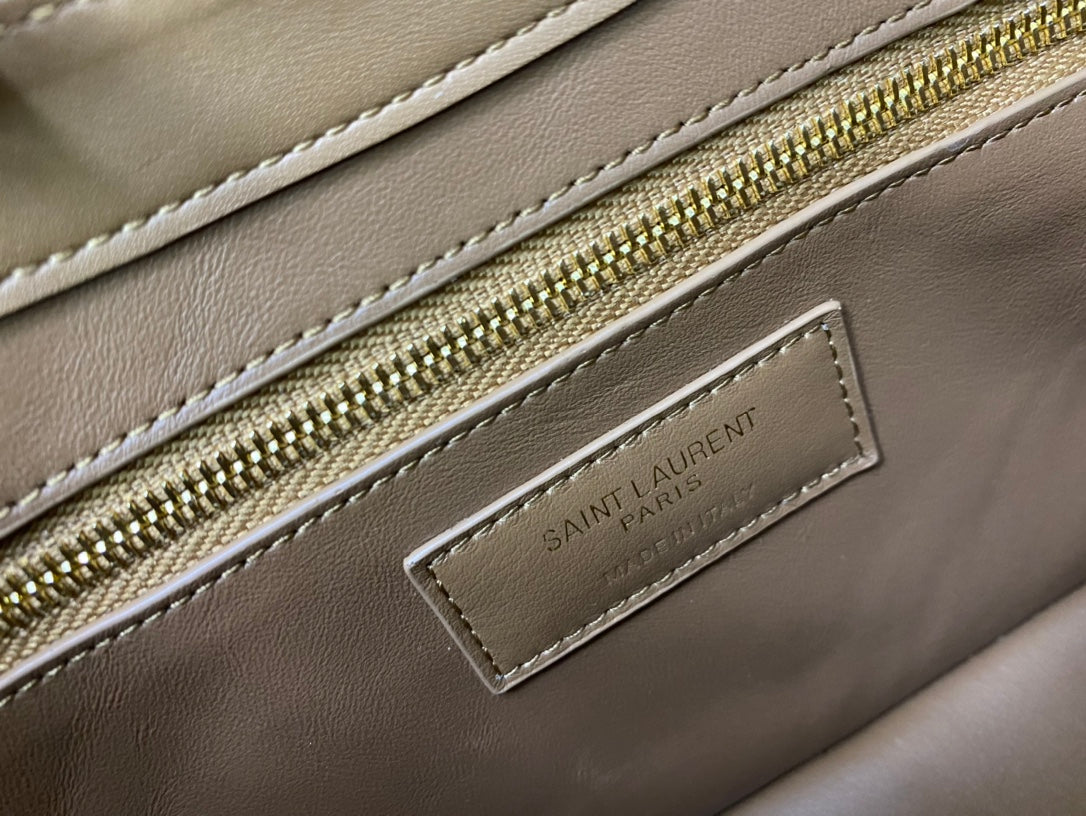 Saint Laurent Le 5 à 7 Suede Hobo Bag - Tan