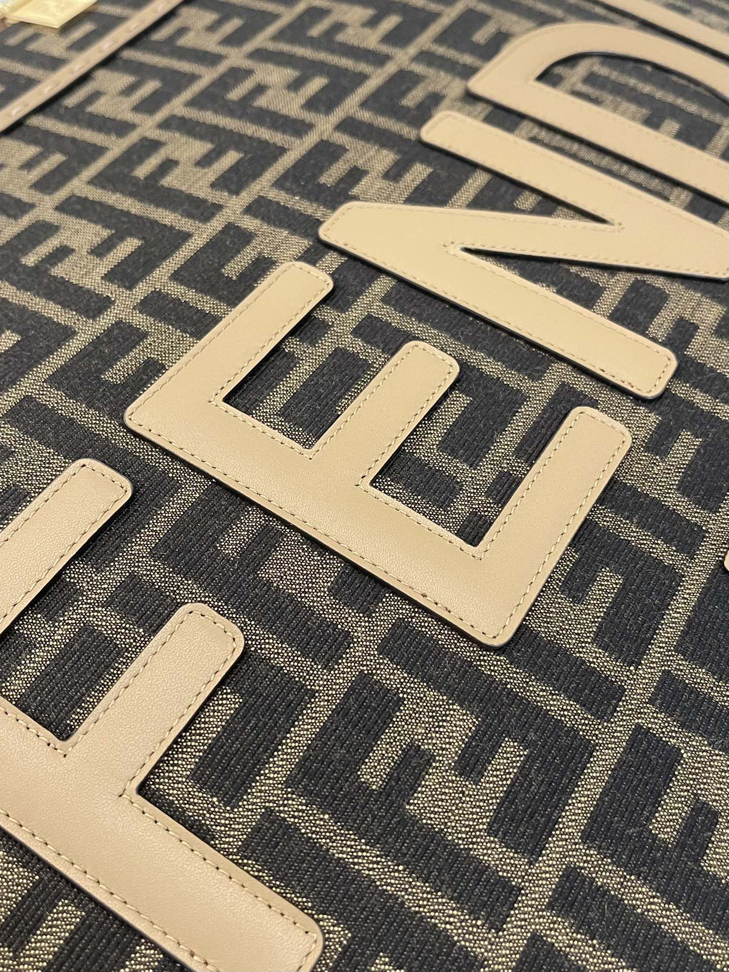 Fendi Sunshine Medium FF Motif Fabric Tote Bag