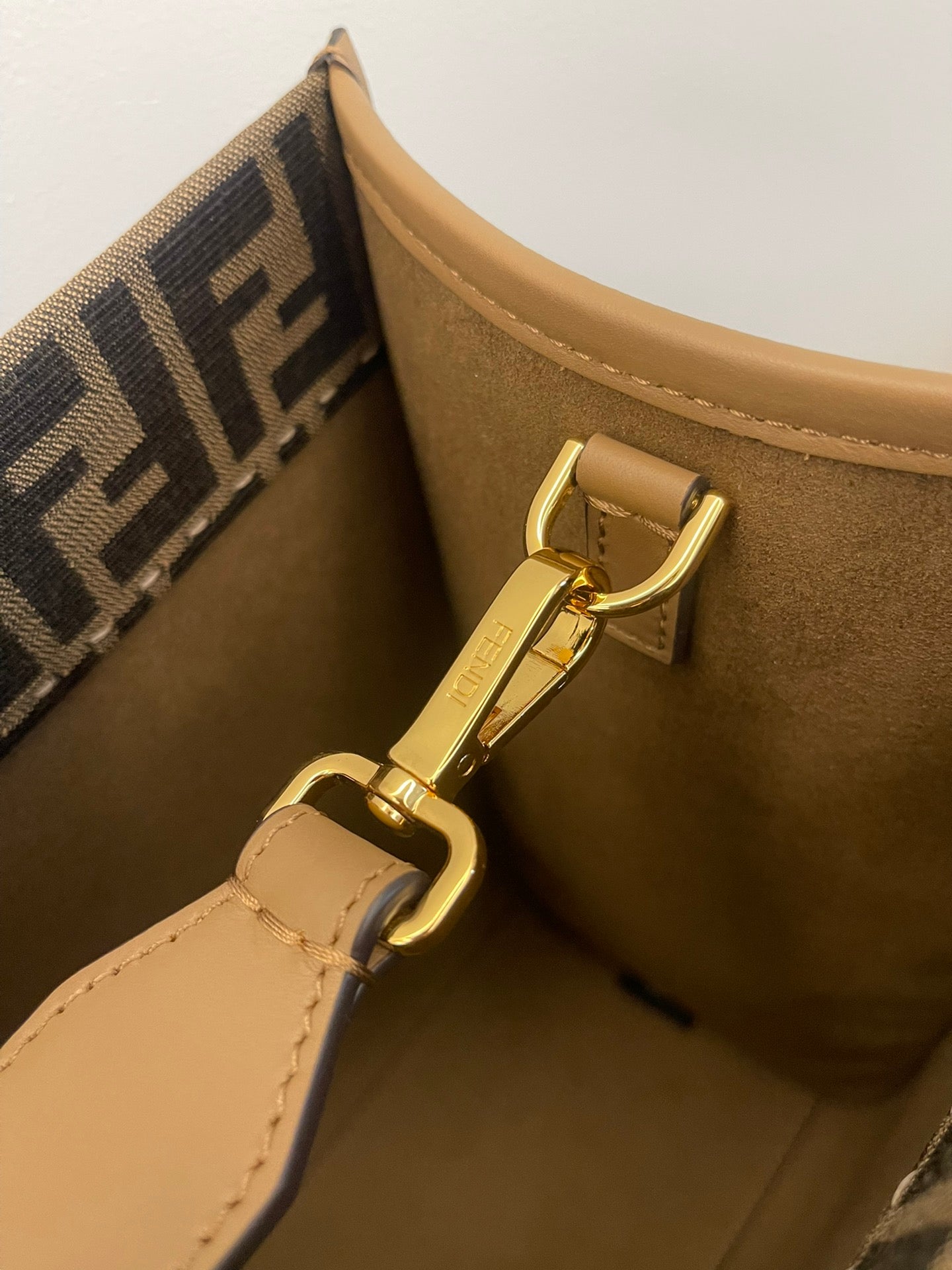 Fendi Sunshine Medium FF Motif Fabric Tote Bag