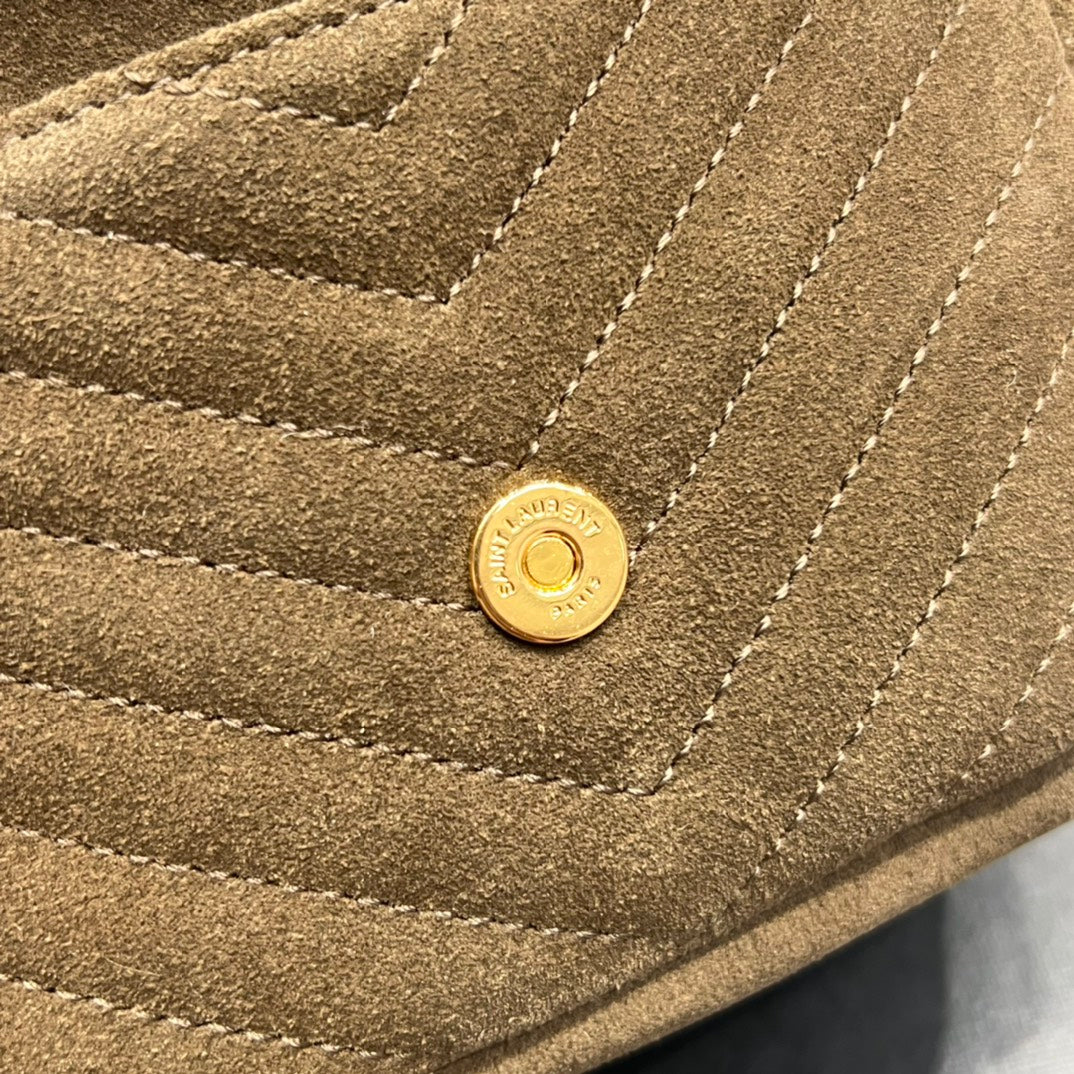 Saint Laurent Joe Small Bucket Bag in Suede and Shearling