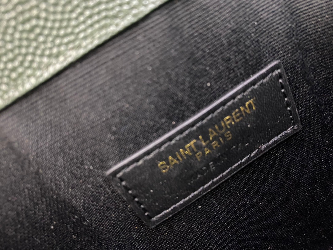 Saint Laurent Uptown Pouch in Grain de Poudre Embossed Leather - Black
