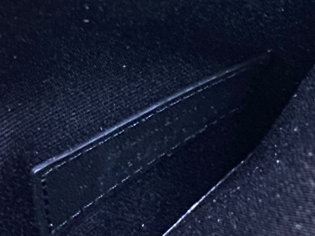Saint Laurent Uptown Pouch in Grain de Poudre Embossed Leather - Black