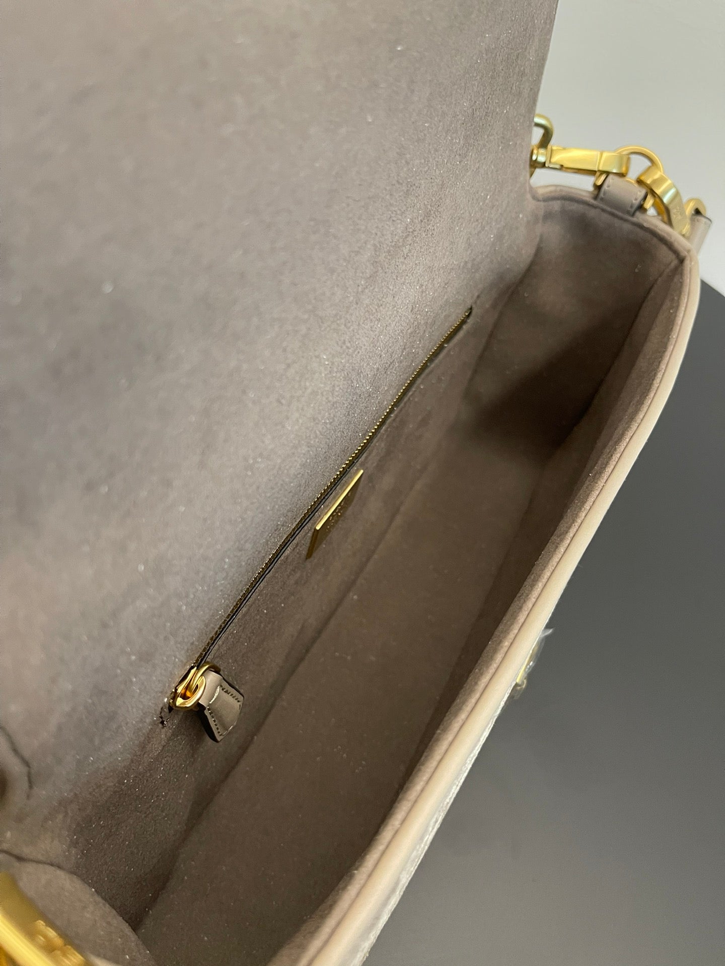Fendi Baguette Mini Grey FF Fabric Monogram Shoulder Bag