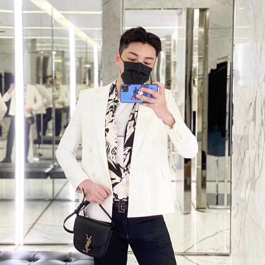 Saint Laurent Kaia Small Crossbody Bag in Smooth Black Leather