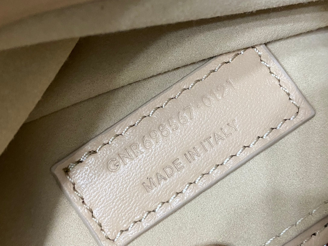 Saint Laurent Le 5 à 7 Soft Hobo Bag in Quilted Leather - Beige