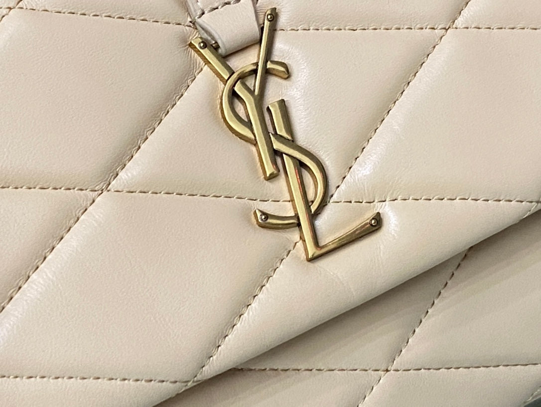 Saint Laurent Le 5 à 7 Soft Hobo Bag in Quilted Leather - Beige