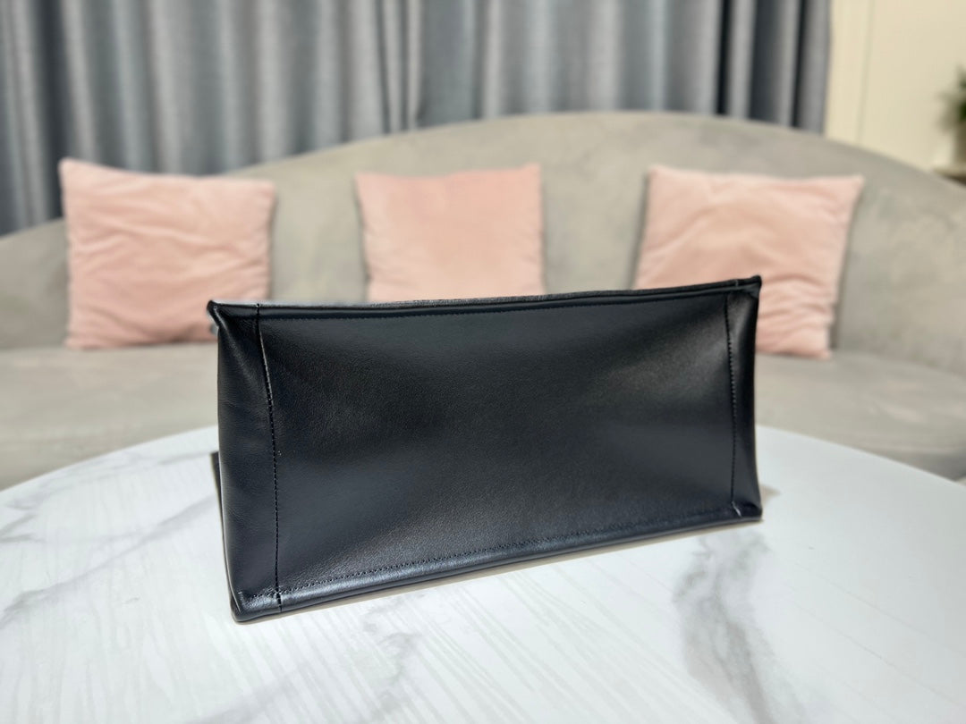 Christian Dior Toujours Bag Black Macrocannage Calfskin Large Tote