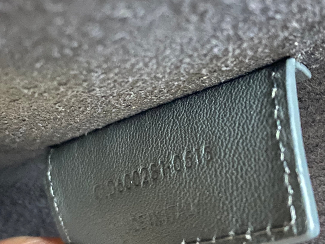 Saint Laurent Grey Leather Shopping Tote Bag