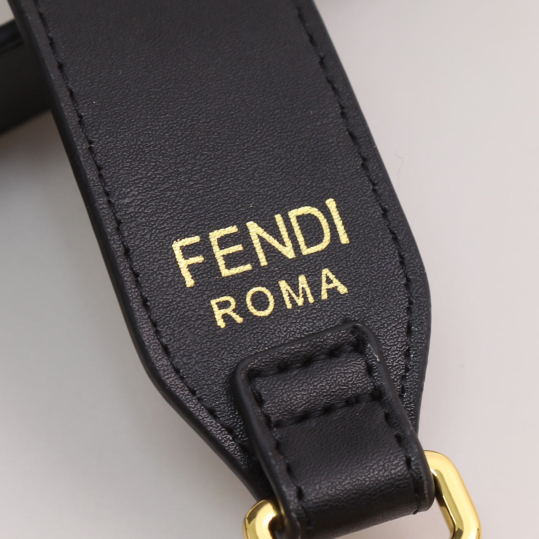 Fendi Sunshine Shopper Medium Brown FF Fabric Tote Bag