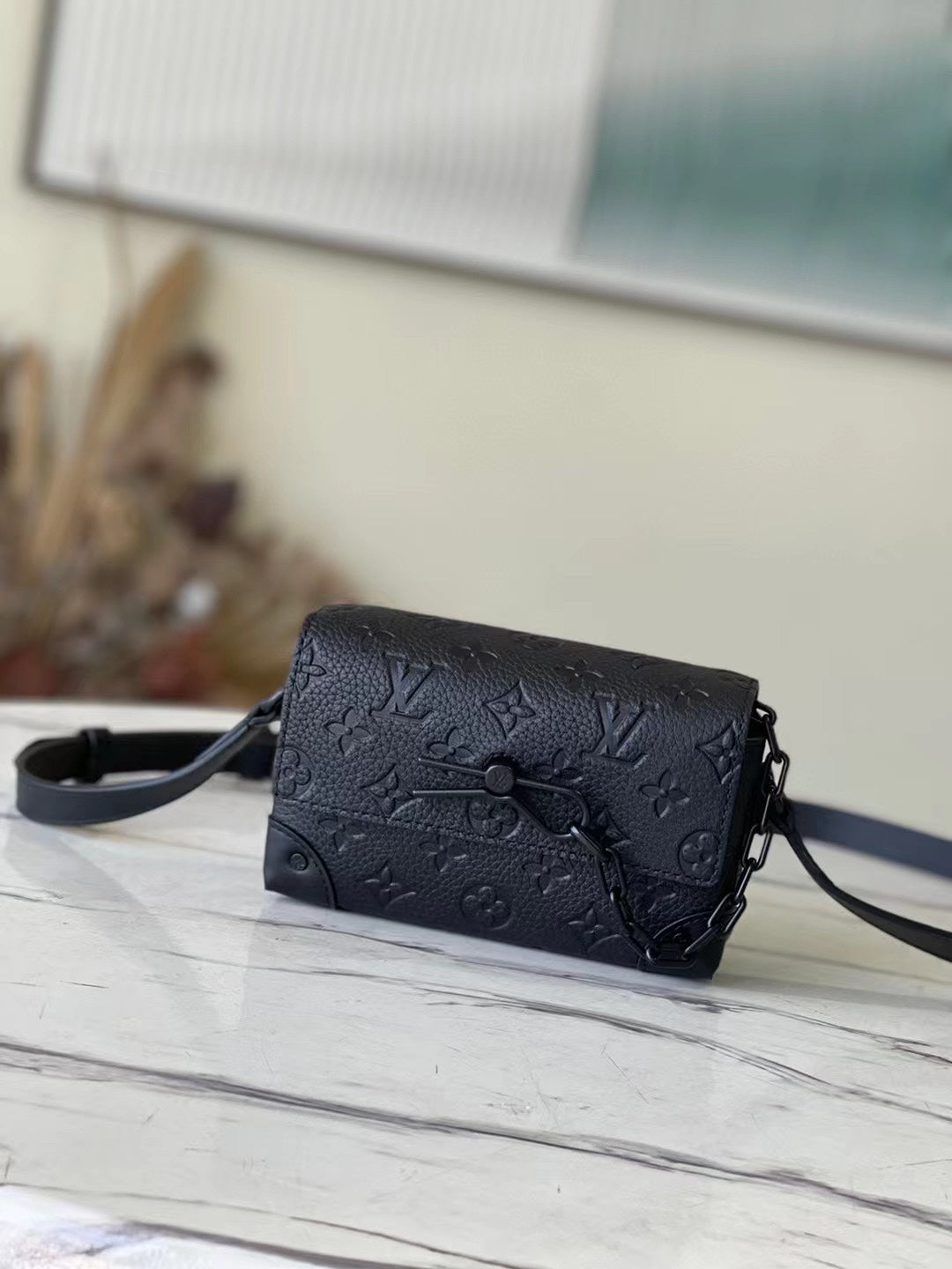 Louis Vuitton Mini Soft Trunk Monogram Taurillon Leather Black