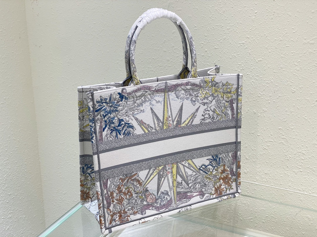 Christian Dior Book Tote Bag with Embroidered Constellation Pattern