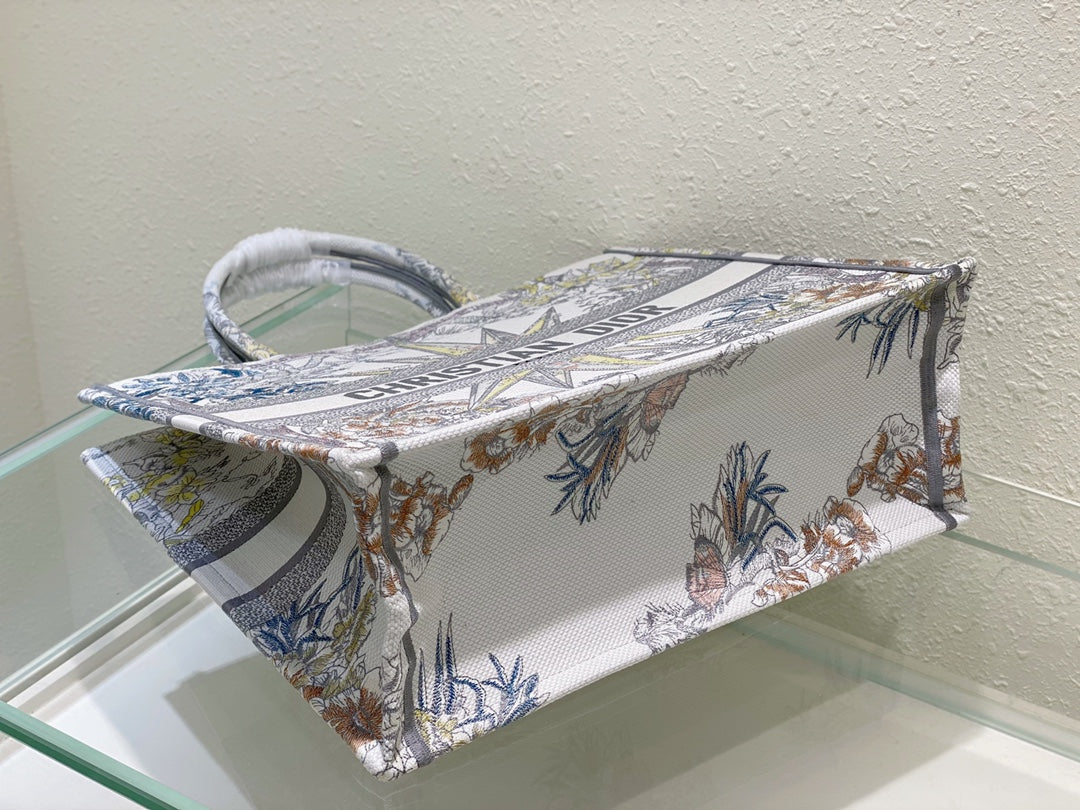 Christian Dior Book Tote Bag with Embroidered Constellation Pattern