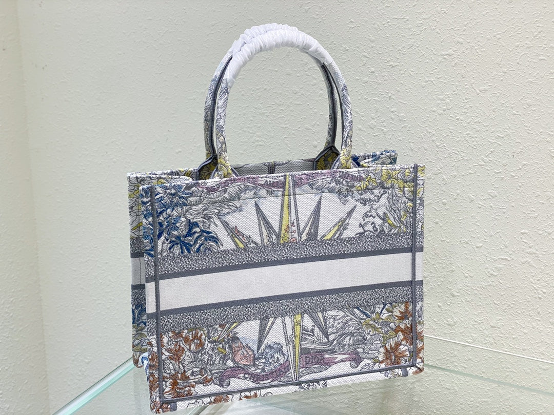 Christian Dior Large Book Tote with Multicolor Dior Zodiac Embroidery