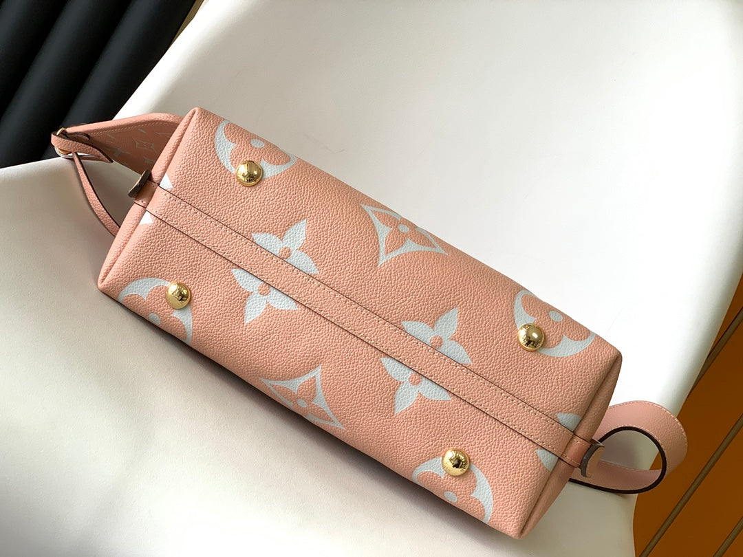 Louis Vuitton CarryAll PM Monogram Empreinte Leather Handbag - Pink