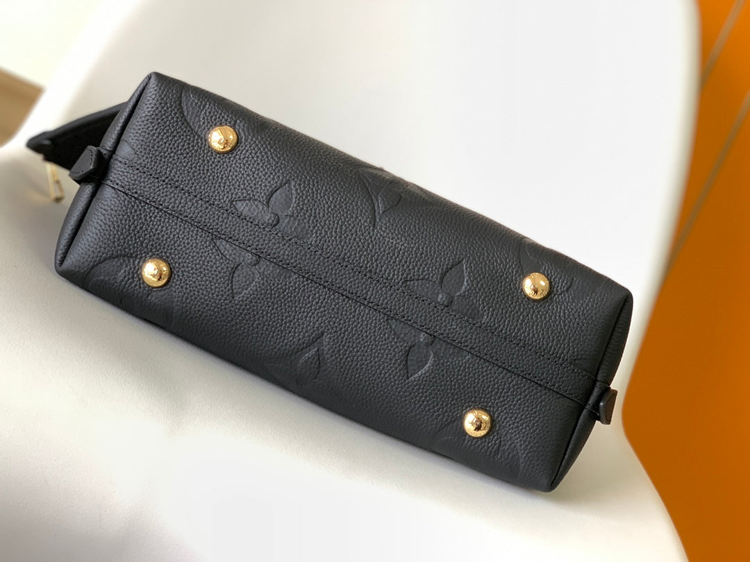 Louis Vuitton Monogram Empreinte Leather Hobo Bag - Black