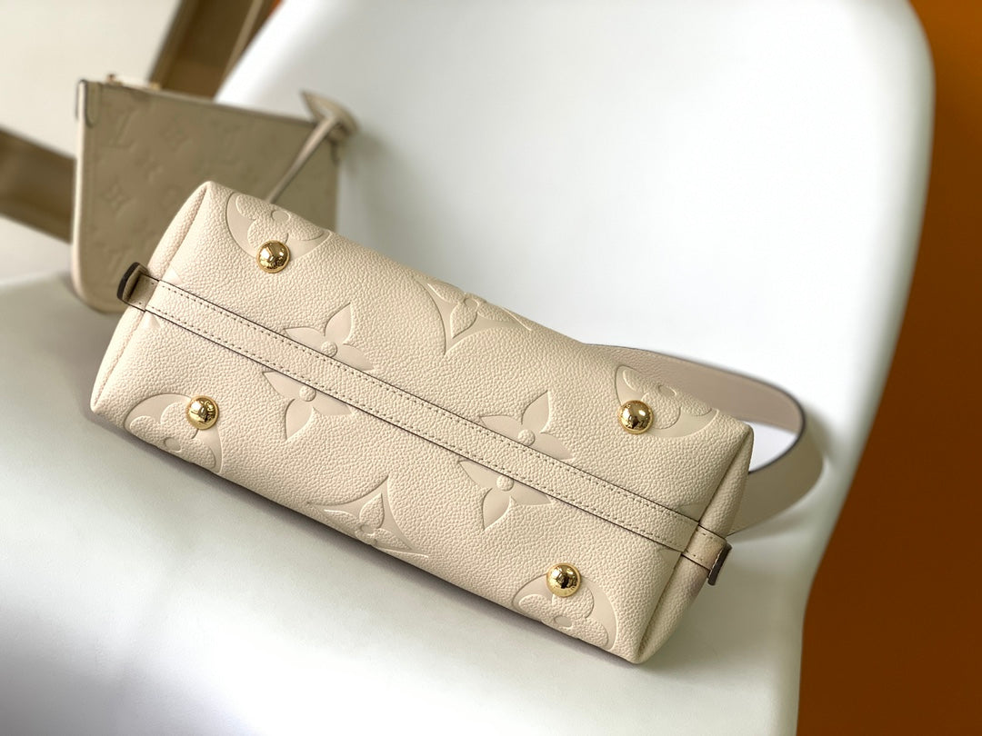 Louis Vuitton Monogram Empreinte Leather Shoulder Bag - Cream