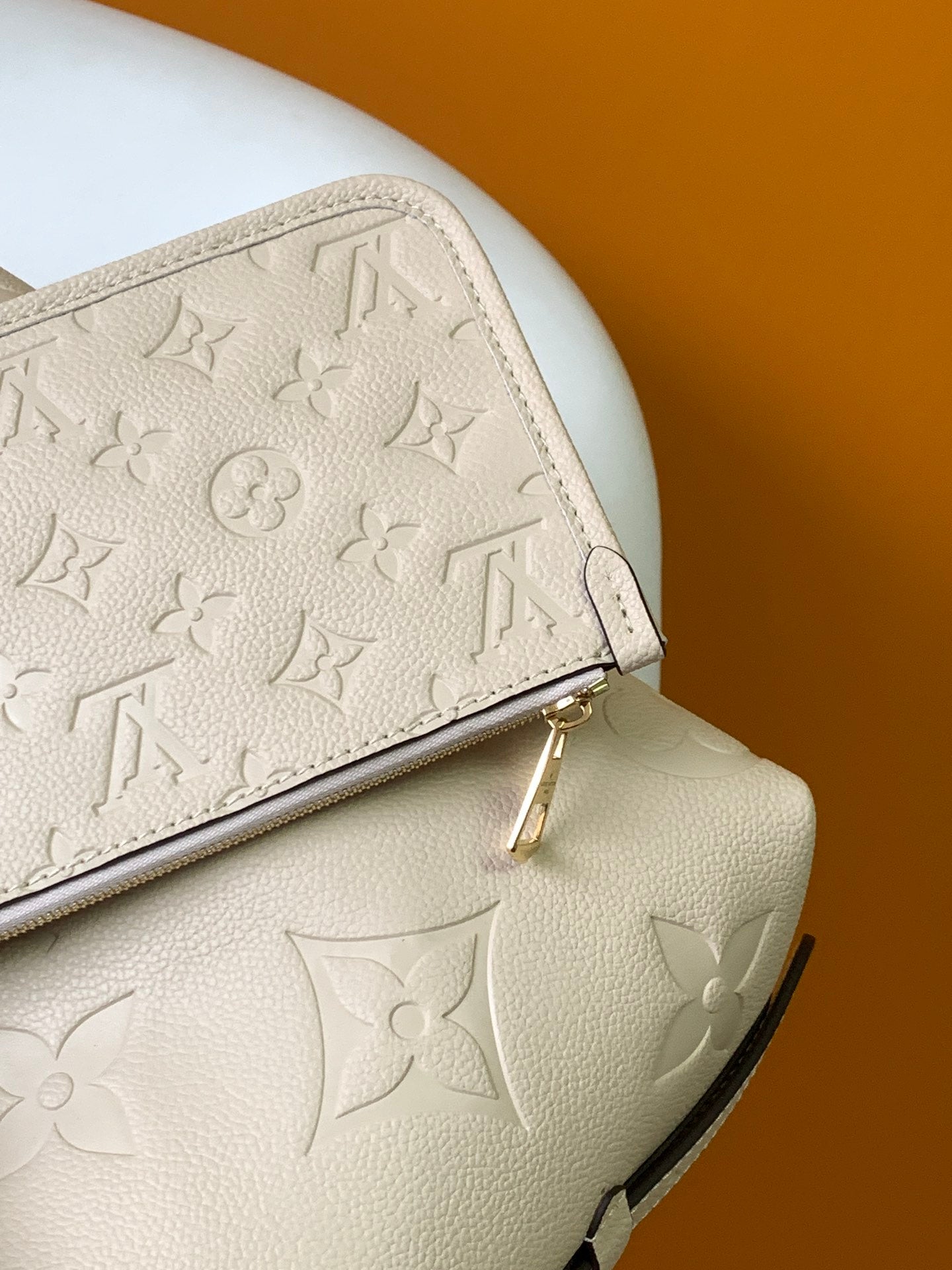 Louis Vuitton Monogram Empreinte Leather Shoulder Bag - Cream
