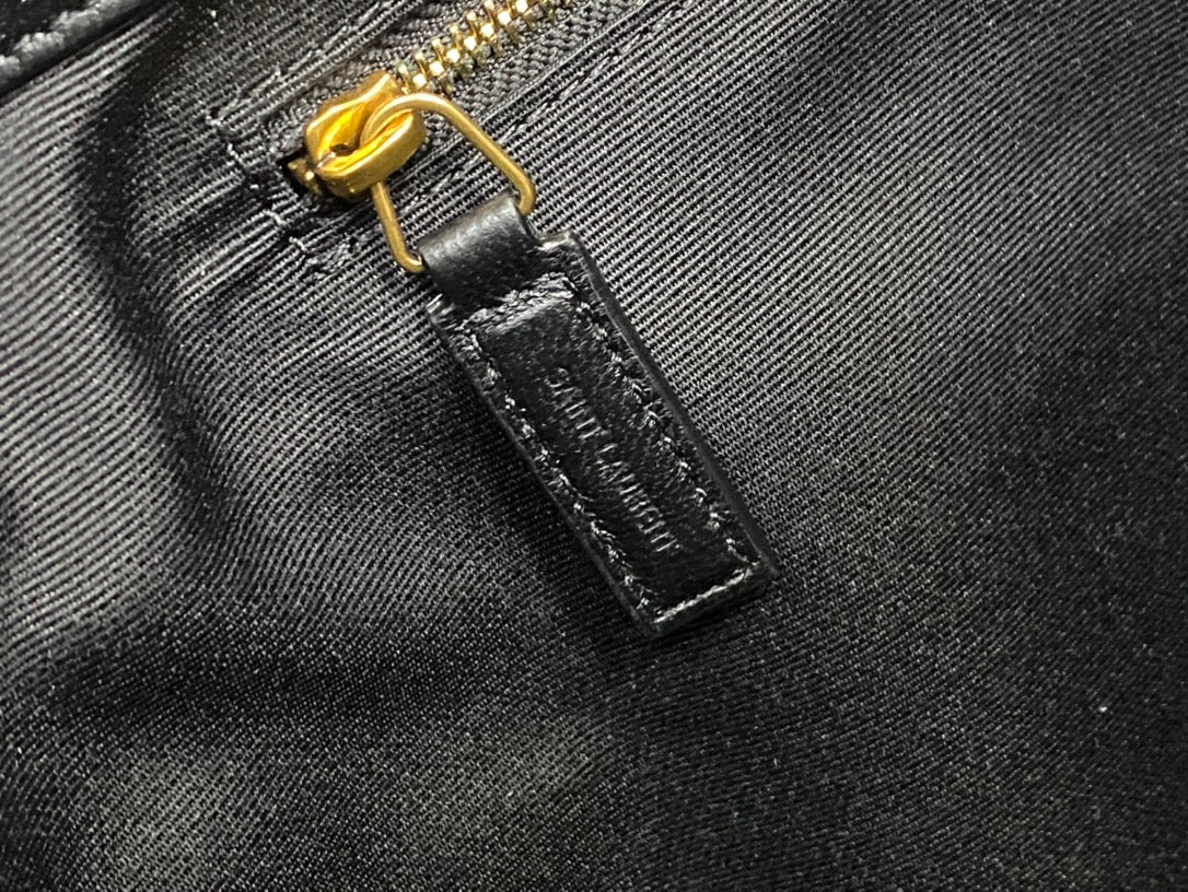 Saint Laurent Icare Maxi Shopping Bag in Quilted Lambskin - Black