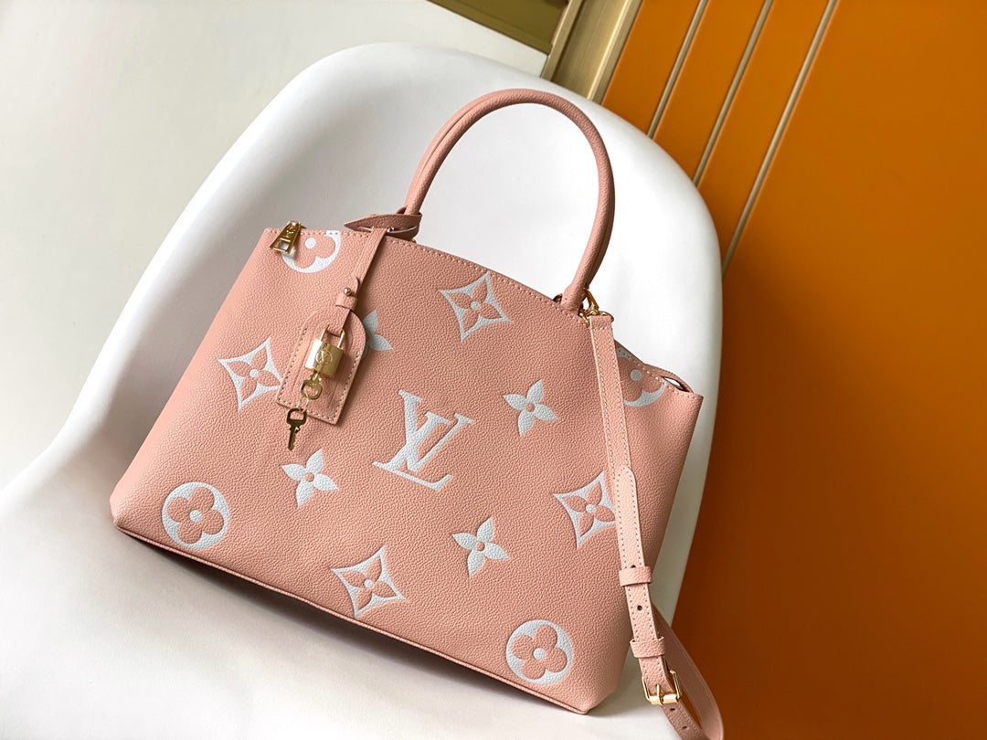 Louis Vuitton Montaigne BB Monogram Empreinte Leather - Rose Trianon / Crème