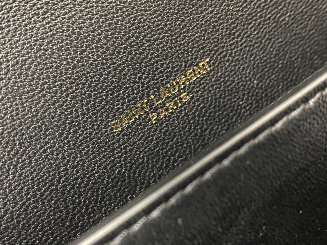 Saint Laurent Gaby Small Satchel in Quilted Lambskin - Black