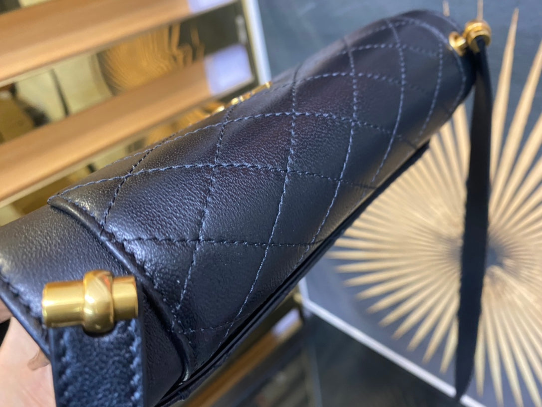 Saint Laurent Gaby Micro Bag in Quilted Lambskin - Black