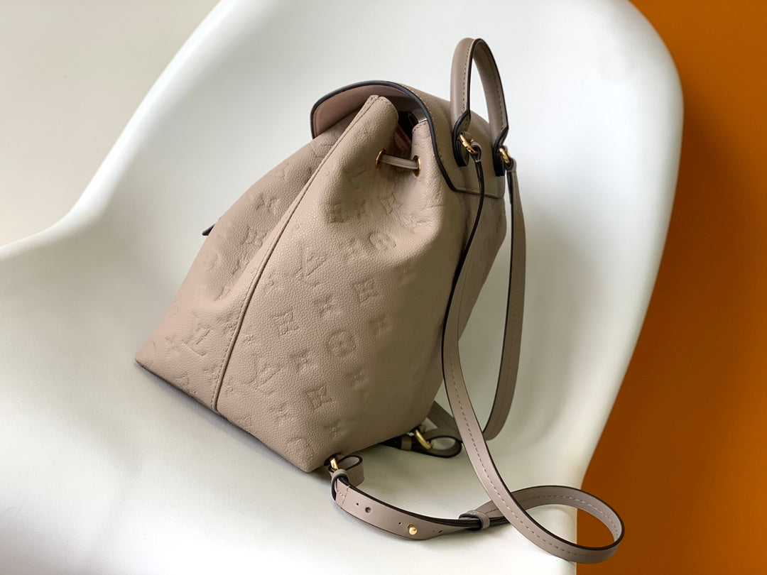 Louis Vuitton Montsouris PM Monogram Empreinte Leather Backpack - Turtledove