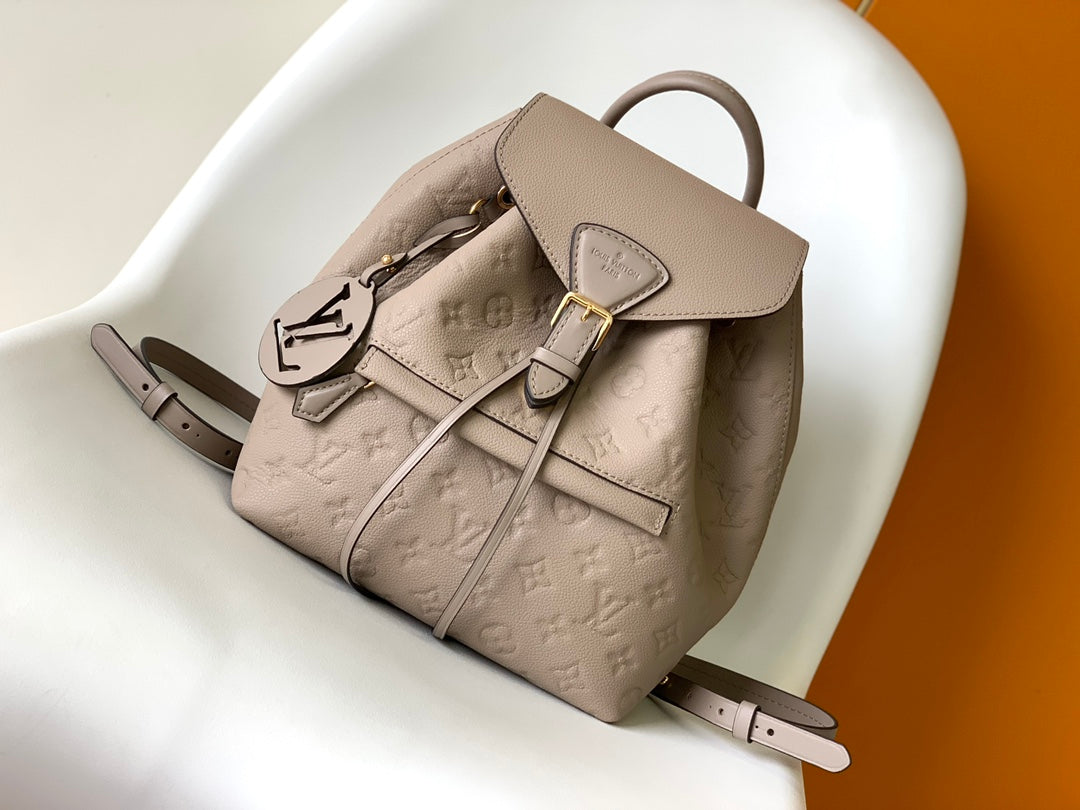 Louis Vuitton Montsouris PM Monogram Empreinte Leather Backpack - Turtledove
