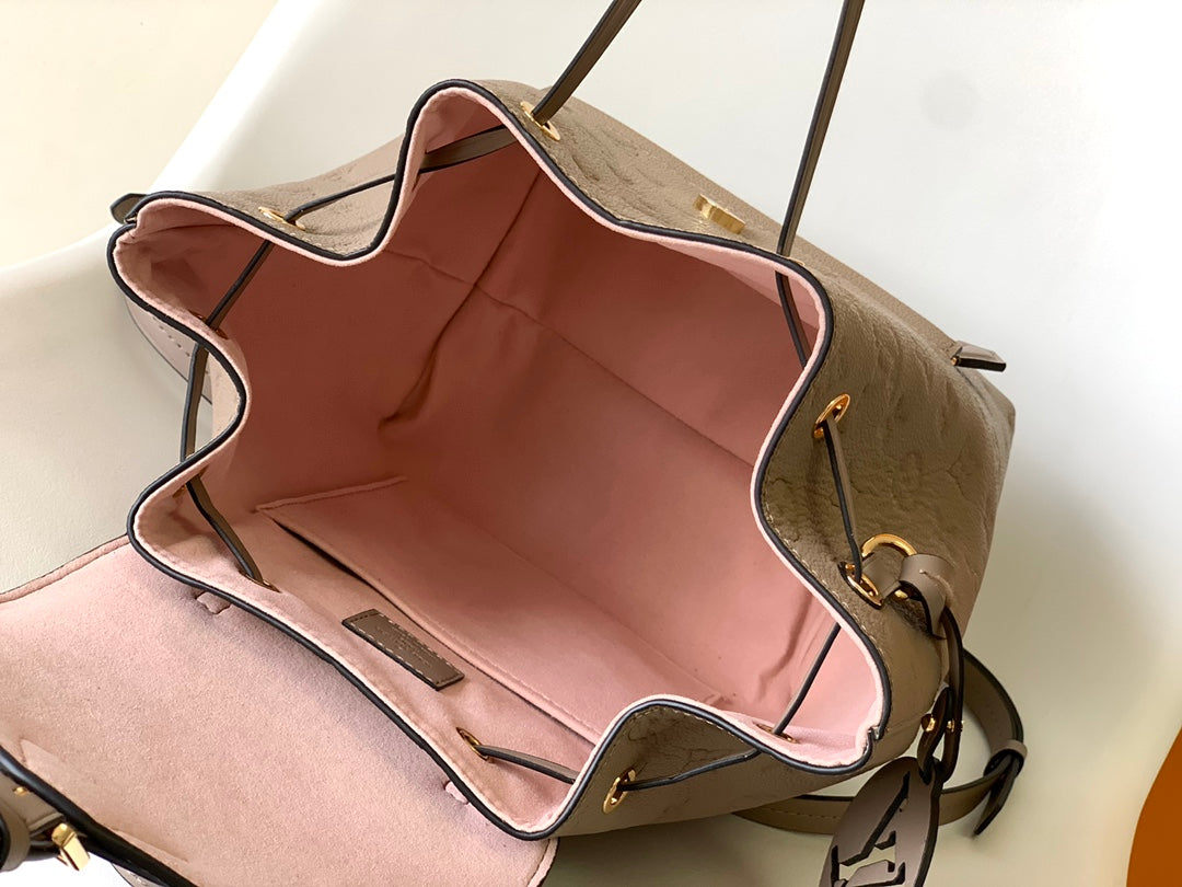 Louis Vuitton Montsouris PM Monogram Empreinte Leather Backpack - Turtledove