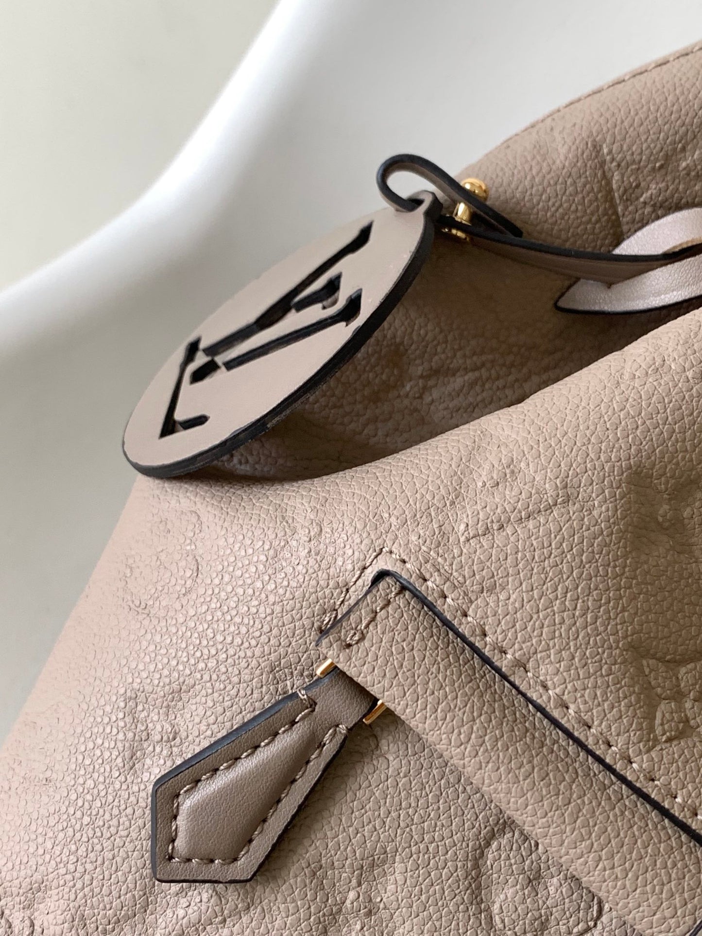 Louis Vuitton Montsouris PM Monogram Empreinte Leather Backpack - Turtledove