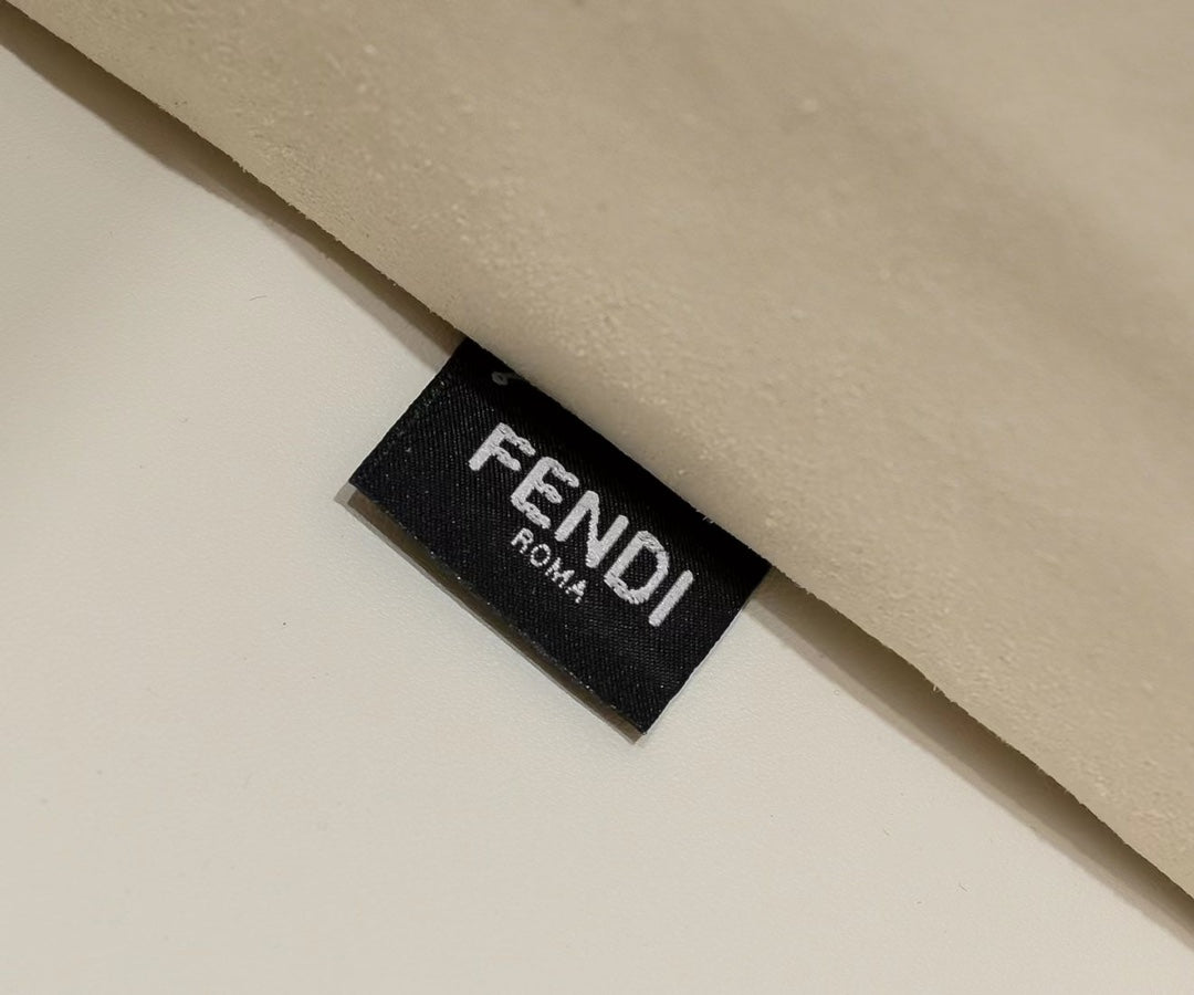 Fendi Sunshine Large Sunshine Shopper Bag - Cream Canvas with Tortoiseshell Handles