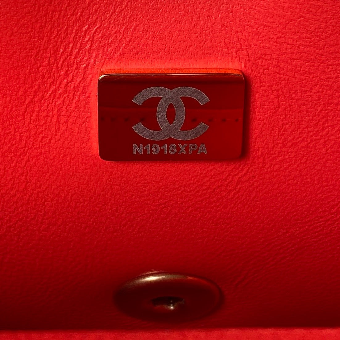 Chanel Lambskin Quilted Mini Flap Bag with Heart Slider Chain - Coral