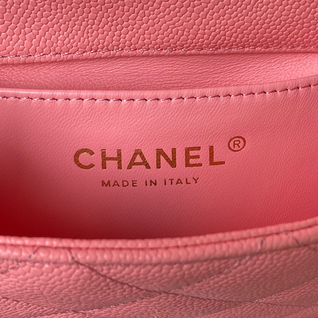 Chanel Mini Rectangular Flap Bag - Pink Quilted Lambskin with Gold-Tone Hardware