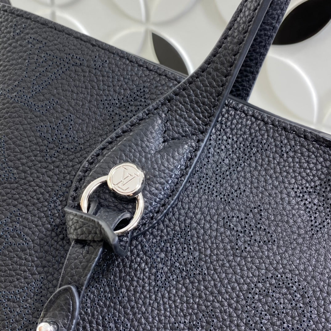 Louis Vuitton Petit Palais Black Monogram Empreinte Leather Tote Bag with Pouch