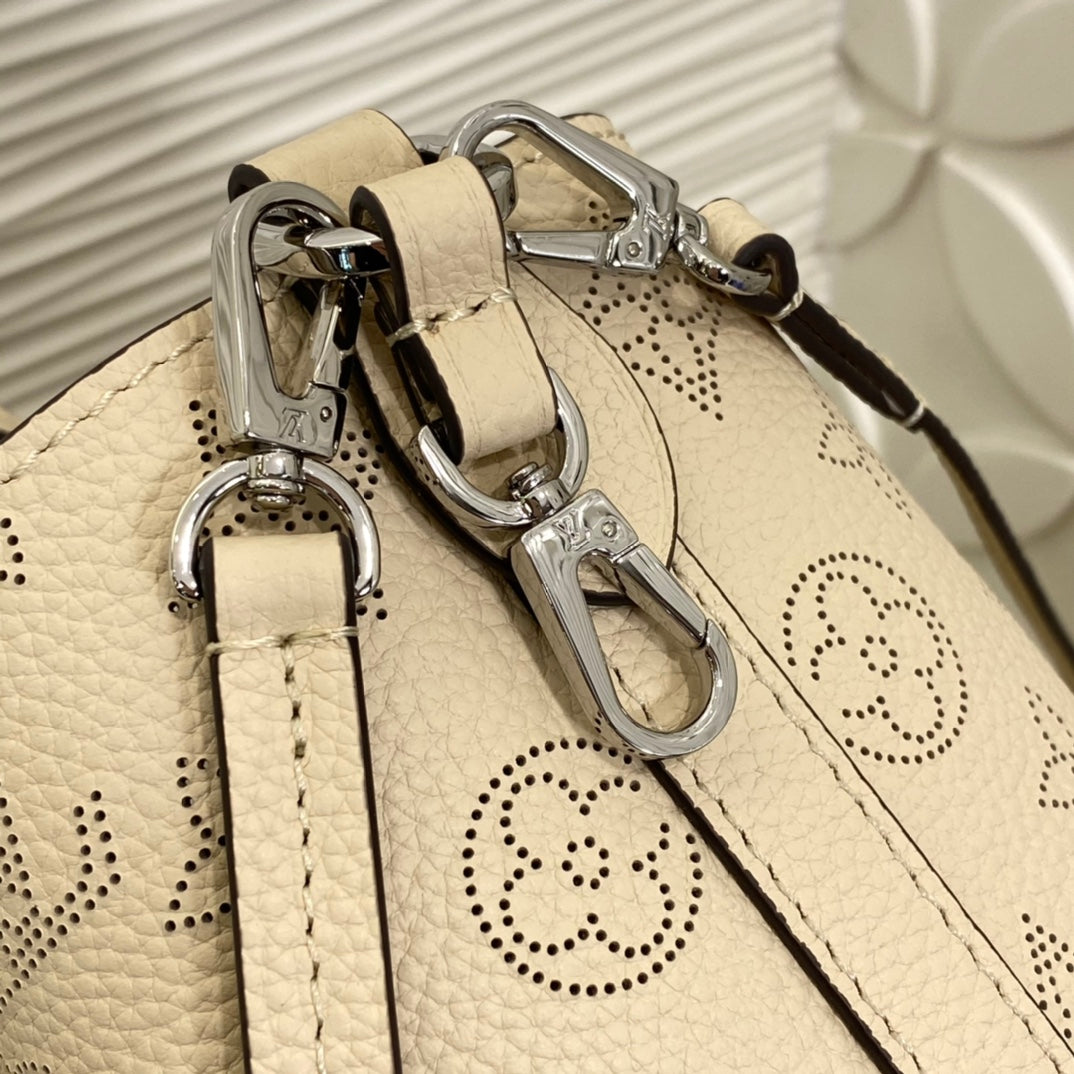 Louis Vuitton Bella Tote Mahina Perforated Leather Handbag - Beige