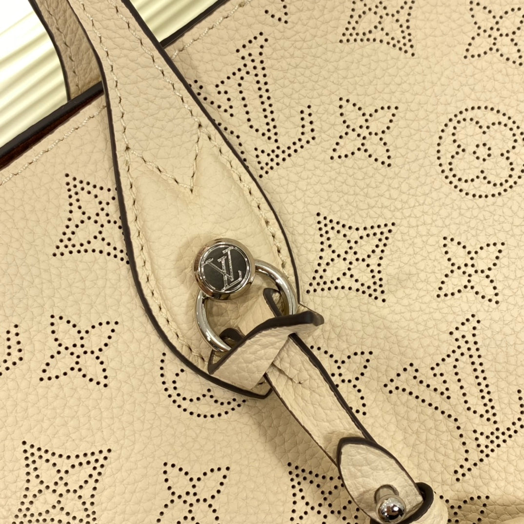 Louis Vuitton Bella Tote Mahina Perforated Leather Handbag - Beige
