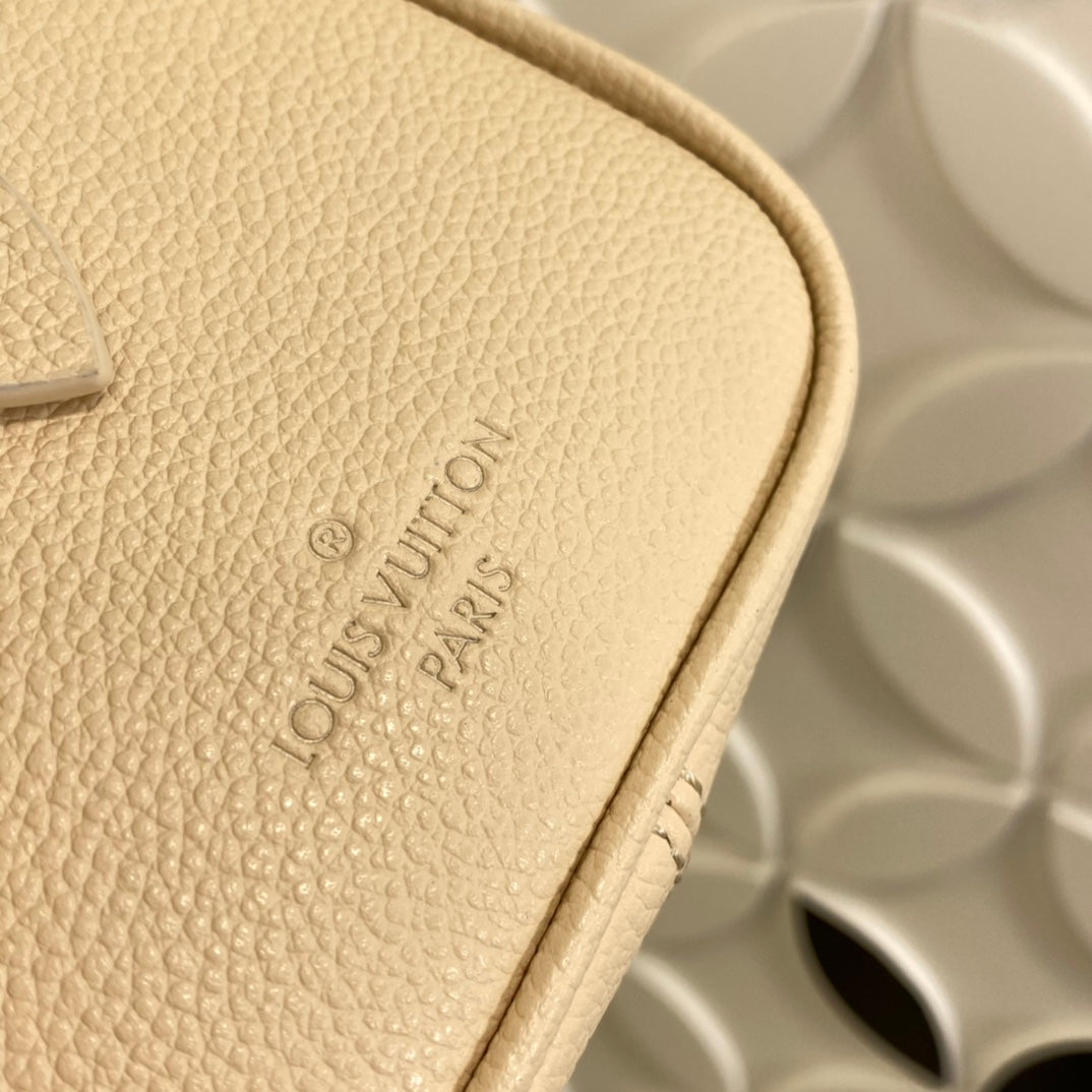 Louis Vuitton Nano Speedy Monogram Empreinte Leather Handbag - Bicolor Cream and Pink