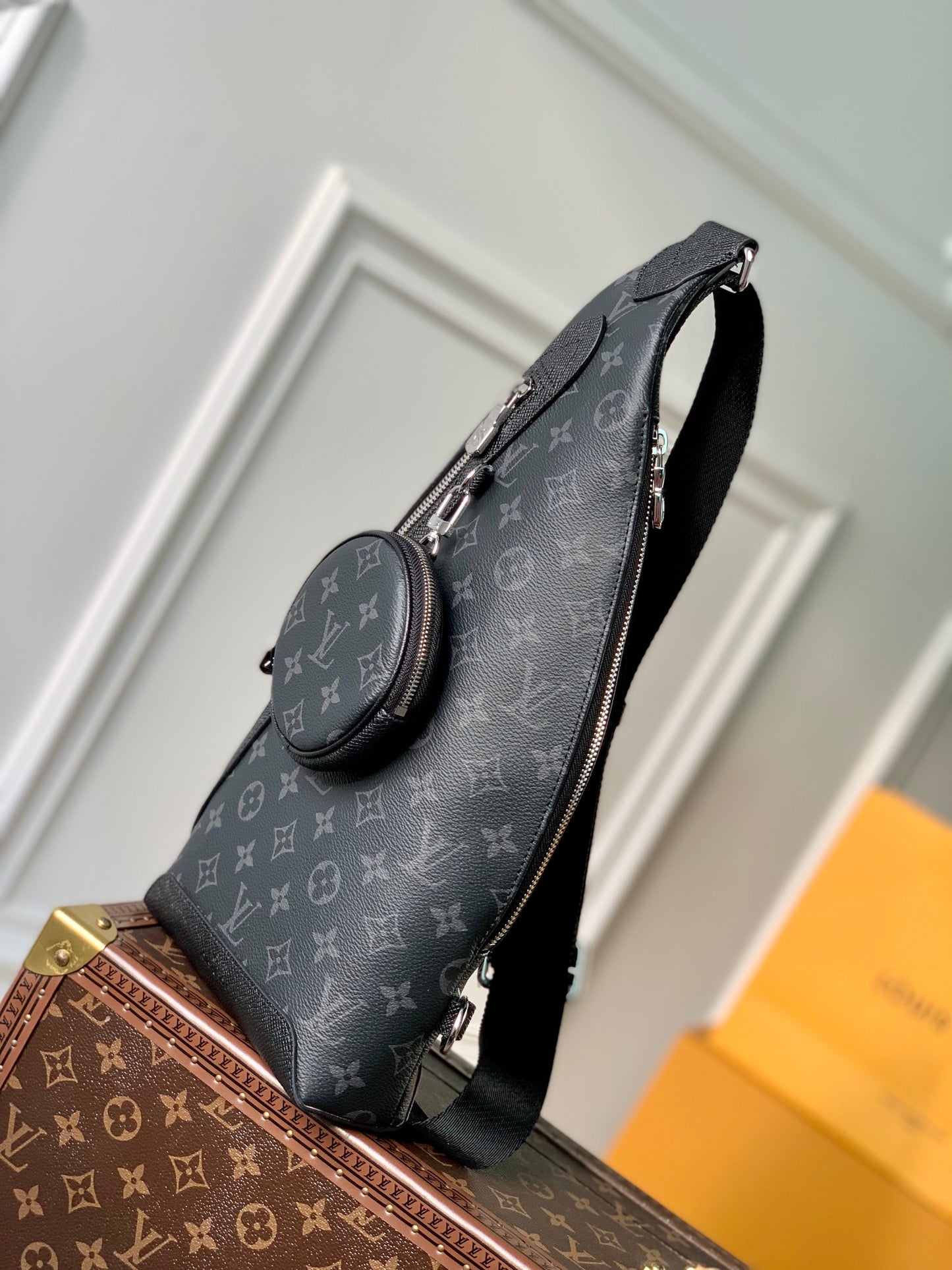 Louis Vuitton Duo Sling Bag - Monogram Eclipse Canvas - Men's Crossbody Bag