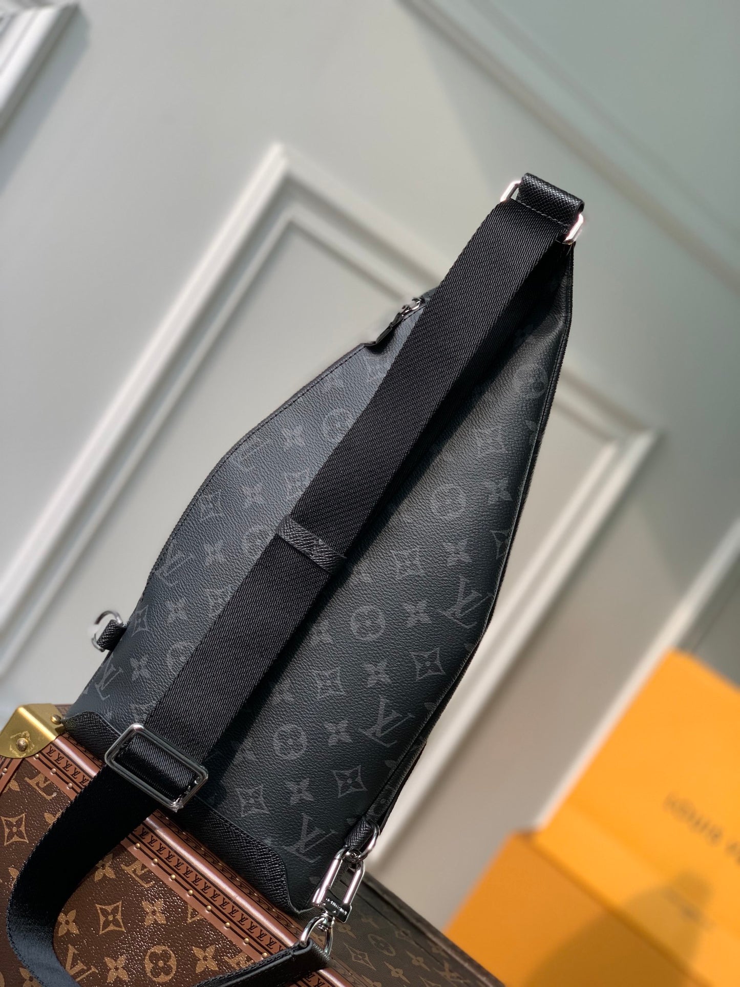 Louis Vuitton Duo Sling Bag - Monogram Eclipse Canvas - Men's Crossbody Bag