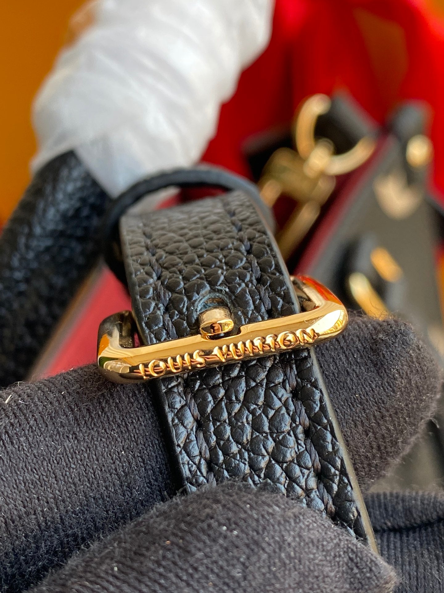 Louis Vuitton OnTheGo PM Monogram Empreinte Bicolor Leather Tote Bag - Black/Beige